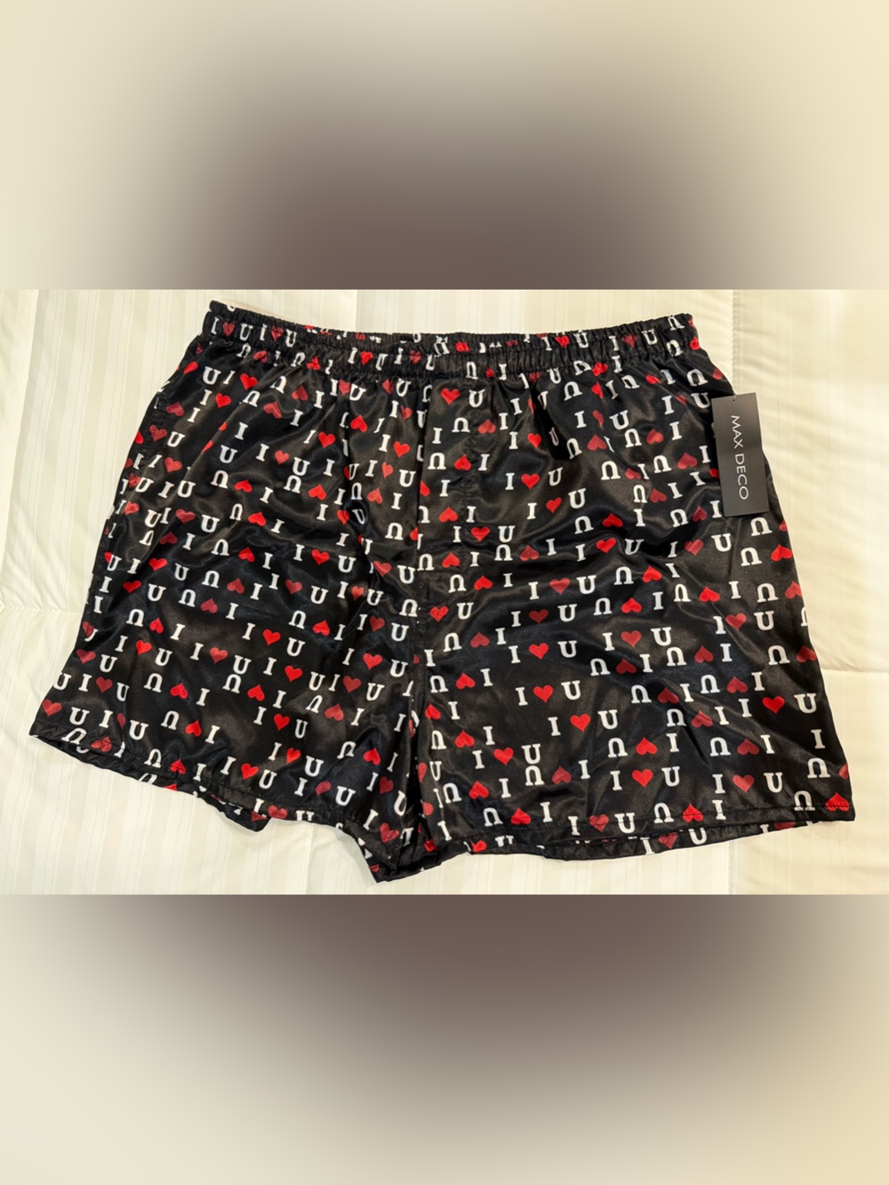 Max Deco large boxers I ❤️ u. Size large. New with tags.